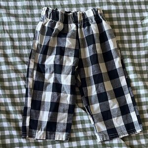 Black and White Checkered Light Summer Pants 9-12 m